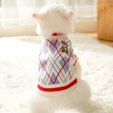 Load image into Gallery viewer, Gentlemeow Cat Sweater | Preppy Sweater for Cats | MissyMoMo
