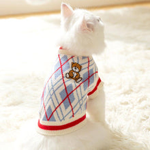 Load image into Gallery viewer, Gentlemeow Cat Sweater | Preppy Sweater for Cats | MissyMoMo
