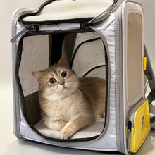 Load image into Gallery viewer, Grey Expandable Cat Backpack | MissyMoMo
