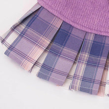 Load image into Gallery viewer, Hana Cat Dress | Purple Plaid Dress for Cats &amp; Kittens | Cat Clothes | Dress for Pets | MissyMoMo
