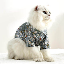 Load image into Gallery viewer, Jasmine Cat Shirt | Hawaiian Shirt for Cats | Cat on Shirt | Cat Clothes | MissyMoMo
