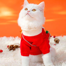 Load image into Gallery viewer, Christmas Sweater for Cats | Merry Catmas Cat Sweater | Cat in Christmas Sweater | MissyMoMo
