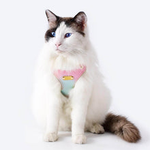 Load image into Gallery viewer, Aurora Vegan Leather Cat Harness &amp; Leash Set | Cat in Gradient Leather Harness | MissyMoMo
