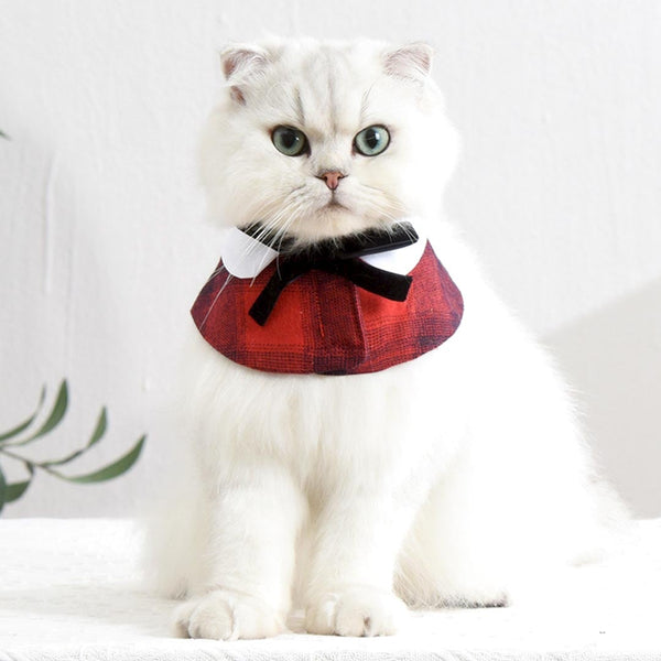 Plaid Cat Bib | Cat Accessories | Cat with Collar | MissyMoMo