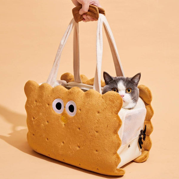 PurLab Cookie 2-in-1 Cat Handbag & Shoulder Bag | Stylish Brown Cat Bag | MissyMoMo