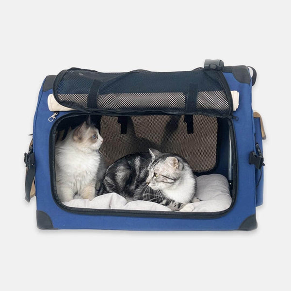 Purrpy Cat Transporter | Collapsible Car Carrier for 2 Cats | MissyMoMo