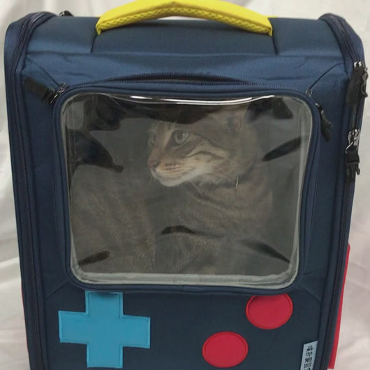 PurLab Gameboy Expandable Cat Backpack | Cat Carrier for Travel | MissyMoMo