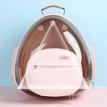 Load image into Gallery viewer, Castronaut Space Cat Backpack | Pink Cat Backpack with Window | MissyMoMo
