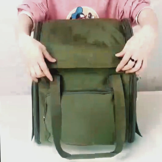 Dark Green Cat Backpack for Carrying Chubby Cats | MissyMoMo