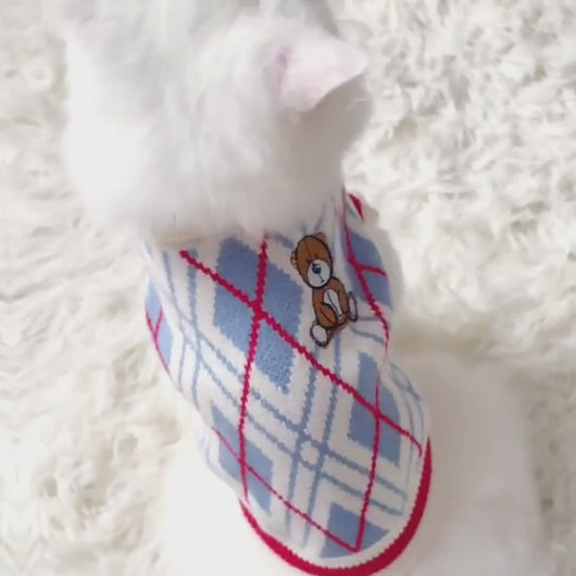 Gentlemeow Cat Sweater | Preppy Sweater for Cats | MissyMoMo