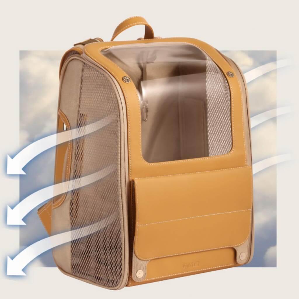 Floof Voyager Luxury Leather Cat Backpack