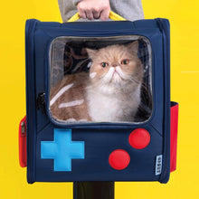 Load image into Gallery viewer, PurLab Gameboy Expandable Cat Backpack | Cat Travel Carrier | MissyMoMo
