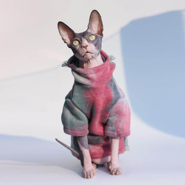 Hypurr Tie Dye Cat Hoodie I | Sphynx Cat with Clothes | MissyMoMo