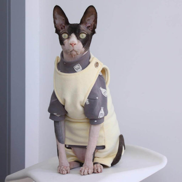 Neko Cat Dungarees | Cat Clothes for Sphynx | MissyMoMo