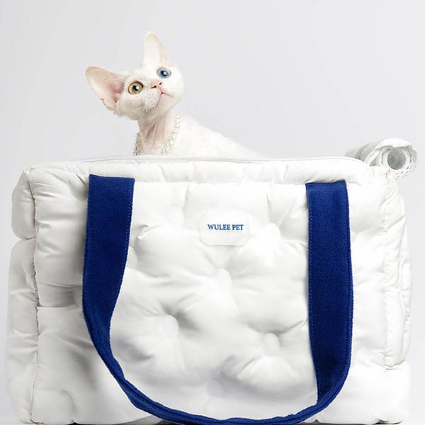 Wulee Cat Shoulder Bag | Cat in White Cat Carrier | MissyMoMo